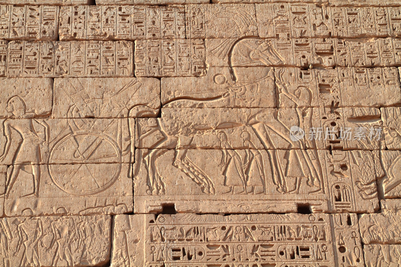 战争场景，Medinet Habu，底班墓地，卢克索，埃及